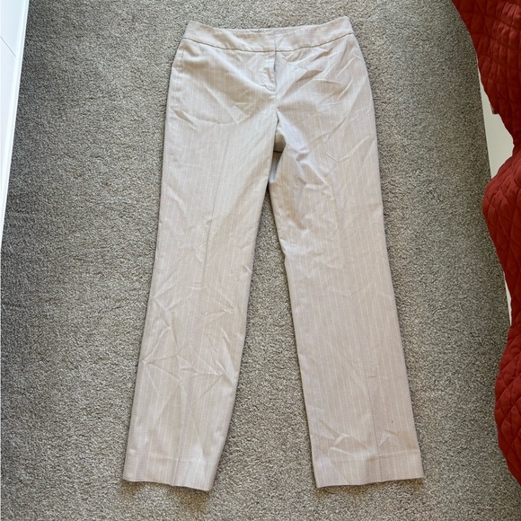 Alex Marie Pants - Alex Marie Cream White Pinstripe Work Pants